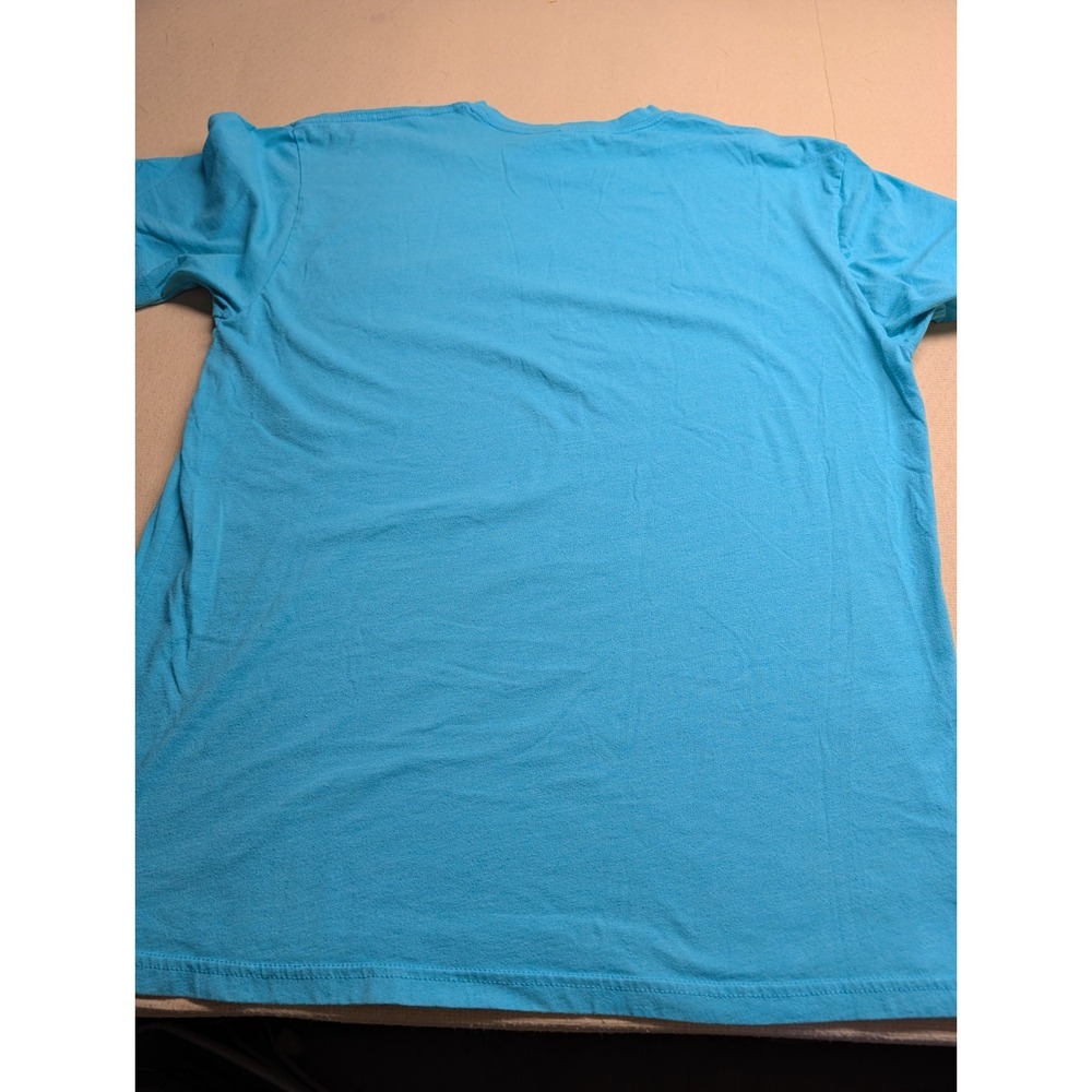 Simply Blessed Women's T Shirt size XL Turquoise With Purple Long Cotton Blend - Picture 2 of 4